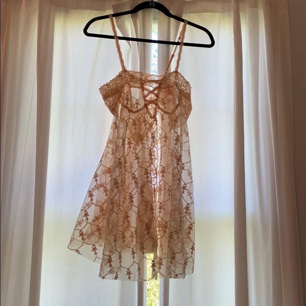 Pink lace night gown